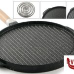 antiederente PRESSOFUSO 660 - GRILL DOPPIA COTTURA CM 28 CON MANICO  CON SPARGIFIAMMA  FAL68B FALCOPRESS SRL