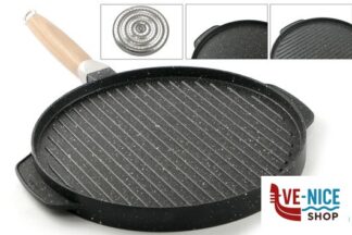 antiederente PRESSOFUSO 660 - GRILL DOPPIA COTTURA CM 28 CON MANICO CON SPARGIFIAMMA FAL68B FALCOPRESS SRL