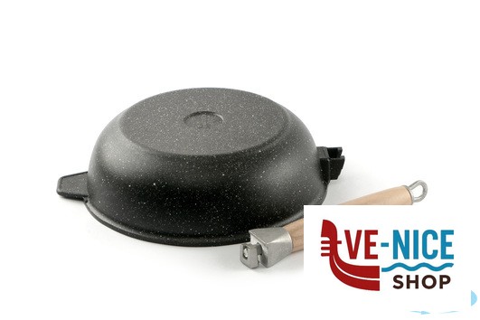 antiederente PRESSOFUSO 660 - PADELLA ALTA CM 24 ALLUMINIO PRESSOFUSO FAL76ME FALCOPRESS SRL - immagine 2