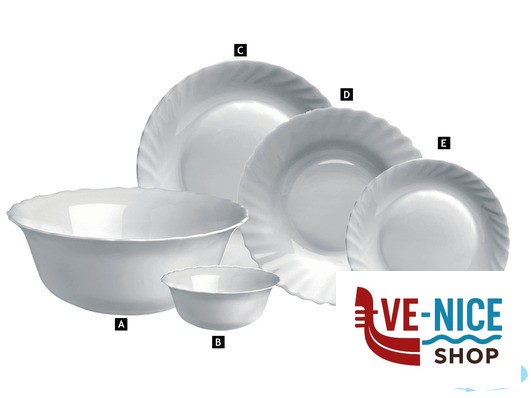 vetro/opale PRIMA BIANCO - PIATTO PIANO CM.26 BORMIOLI ROCCO - immagine 4