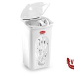 contenitori biancheria PRIMAVERA - PORTABIANCHERIA TRAFORATO L.50 BIANCO 70130 STEFANPLAST