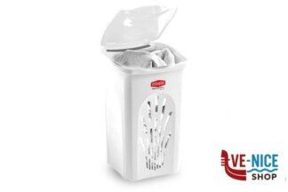 contenitori biancheria PRIMAVERA - PORTABIANCHERIA TRAFORATO L.50 BIANCO 70130 STEFANPLAST