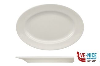 tavola PRIME- PIATTO OVALE CON FALDA CM 36X25,2 -ALLUMINA ARIANE FINE PORCELAIN
