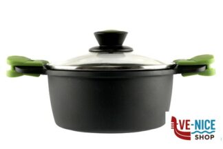 antiederente PRIOR-CASSERUOLA ALTA 2M CM.20 CON COPERCHIO 3560V120 PINTI INOX