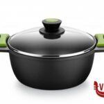 antiederente PRIOR-CASSERUOLA ALTA 2MANICI CM.28 CON COPERCHIO 3560V128 PINTI INOX