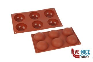 preparazione cibi PROF-STAMPO 6 SEMISFERE MM70X35 SILIKOMART