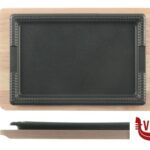 HORECA PROFESSIONAL-GHISA PIASTRA CM.27X18 CON BASE LEGNO YY2125 IMPORT TAVOLA PROFESSIONAL accessori da portata 1 pezzi