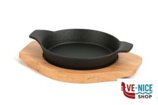 accessori da portata HORECA PROFESSIONAL-GHISA TEGAMINO CM.15 CON BASE LEGNO YY2165 IMPORT TAVOLA PROFESSIONAL