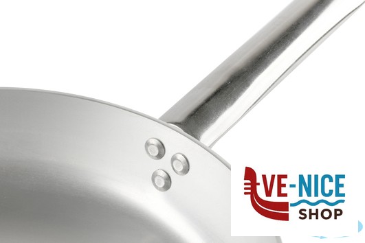 alluminio PADELLA DRITTA ALLUMINIO A FRIGGERE 3 MM CON MANICO TUBOLARE CM 24 H 5,5 AGNELLI - immagine 4