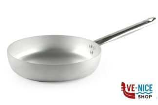 alluminio PADELLA DRITTA ALLUMINIO A FRIGGERE 3 MM CON MANICO TUBOLARE CM 24 H 5,5 AGNELLI