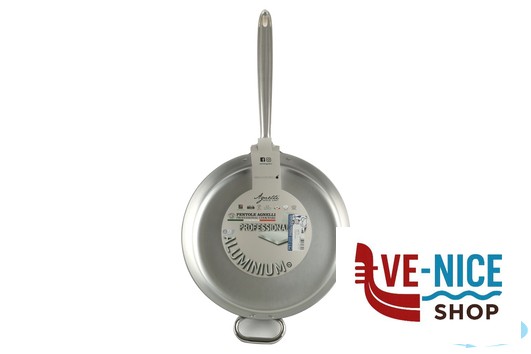 alluminio PADELLA DRITTA ALLUMINIO 3 MM A FRIGGERE CON MANICO TUBOLARE CM 46 H 8 AGNELLI - immagine 4