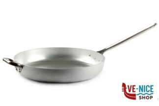 alluminio PADELLA DRITTA ALLUMINIO 3 MM A FRIGGERE CON MANICO TUBOLARE CM 46 H 8 AGNELLI