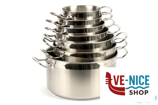 inox PROFESSIONAL-CASSERUOLA FONDA 2MANICI CM16H8 31600516 PINTI INOX - immagine 2