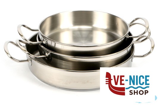 inox PROFESSIONAL-TEGAME 2 MANICI CM.30 31602330 PINTI INOX - immagine 2