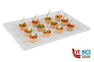 0 PURE-VASSOIO RETTANGOLARE IN RESISTENTE MELAMINA BIANCA GN 1.1 CM 53X32,5 H.3, INFRANGIBILE. MAX 70ᄚC 83401 APS ASSHEUER POTT GMBH E CO KG