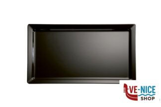 0 PURE-VASSOIO RETTANGOLARE IN RESISTENTE MELAMINA NERA GN 1.3 CM 32,5X17,6 H.3, INFRANGIBILE. MAX 70ᄚC 83491 APS ASSHEUER POTT GMBH E CO KG