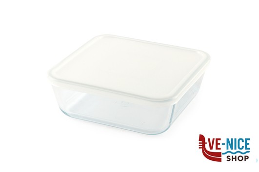 vetro PYREX-CONTENITORE QUADRO CON COPERCHIO CM.20X20 LT.2 ARC INTERNATIONAL COOKWARE
