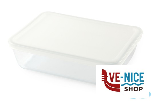 vetro PYREX-CONTENITORE RETTANGOLARE CON COPERCHIO CM.22X17X6 LT.1,5 ARC INTERNATIONAL COOKWARE - immagine 2