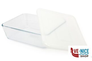 vetro PYREX-CONTENITORE RETTANGOLARE CON COPERCHIO CM.25X20X7,6 LT.2,6 243P000-7044 ARC INTERNATIONAL COOKWARE