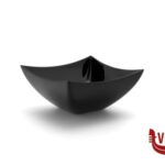 plastica QUADRO NERO-CONFEZIONE.25 COPPETTE 7X7 GOLD PLAST