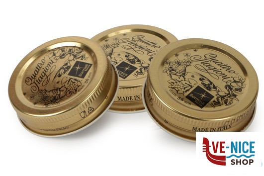 barattoli QUATTRO STAGIONI - TRE CAPSULE 56 BOTTIGLIA -0,150 BORMIOLI 4 STAGIONI