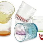 bicchieri acqua RAIN COLOR - CONFEZIONE 6 BICCHIERI ACQUA CL 30 IN VETRO TRASPARENTE CON FONDO COLARATO PASABAHCE