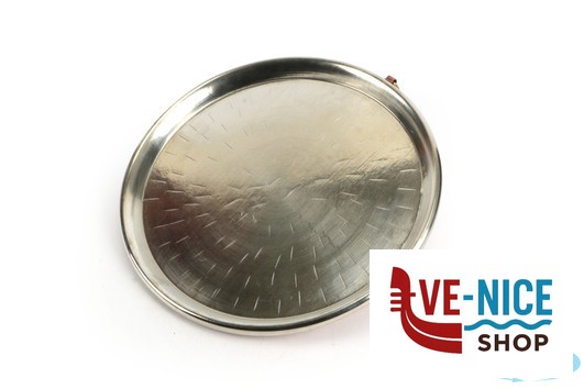 altri materiali TORTIERA RAME STAGNATO PER FARINATA MARTELLATA CON ORLO CM 32 H 1 AGNELLI - immagine 2