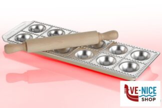utensili da cucina LA CLASSICA - RAVIOLAMP STAMPO 12 RAVIOLI TONDO 52X52MM CON MATTARELLO IMPERIA
