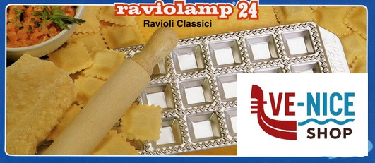 utensili da cucina LA CLASSICA - RAVIOLAMP 24 RAVIOLI QUADRO 34X34MM CON MATTARELLO IMPERIA - immagine 2
