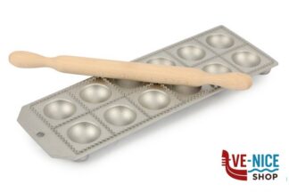 utensili vari RAVIOLATORE ALLUMINIO 12POSTI CM32X11,5 CON RULLO IN LEGNO 2152 CALDER