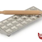 utensili vari RAVIOLATORE ALLUMINIO 24POSTI CM26X10,5 CON RULLO IN LEGNO 2149 CALDER