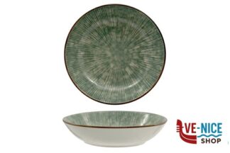 ceramica RAYON GREEN-PIATTO FONDO CM.20 IN PORCELLANA IMPORT TAVOLA