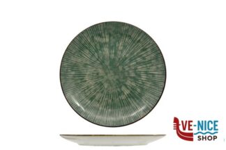 ceramica RAYON GREEN-PIATTO FRUTTA CM.19 IN PORCELLANA IMPORT TAVOLA