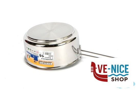 inox REALTERM - CASSERUOLA ALTA 1 MANICO CM.16 C116 GNALI - immagine 2