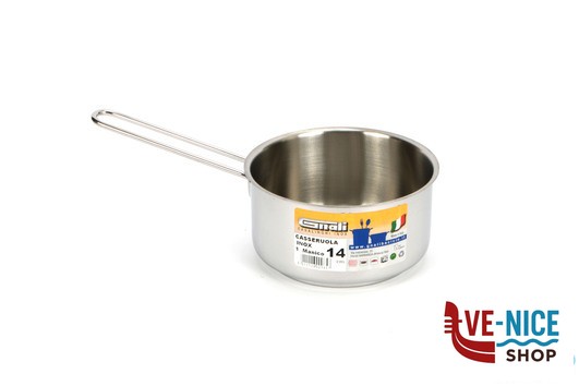 inox REALTERM-CASSERUOLA ALTA 1 MANICO CM.14 C114 GNALI