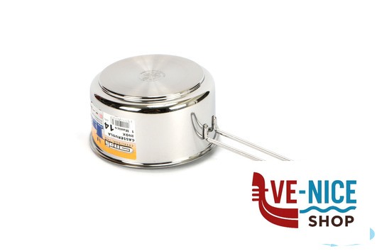 inox REALTERM-CASSERUOLA ALTA 1 MANICO CM.14 C114 GNALI - immagine 2