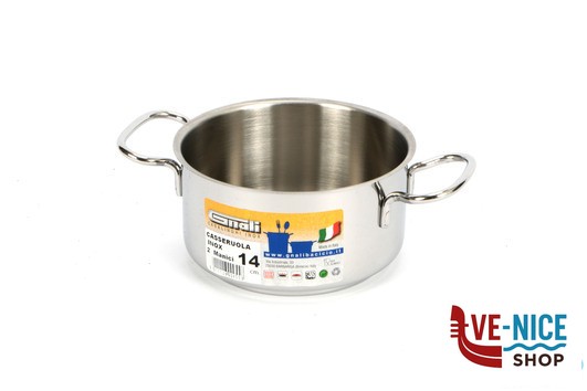 inox REALTERM-CASSERUOLA ALTA 2 MANICI CM.14 C214 GNALI