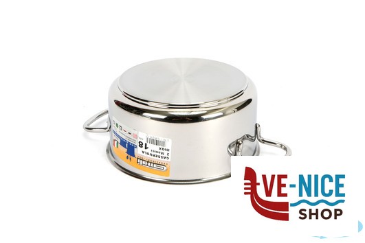 inox REALTERM - CASSERUOLA ALTA 2 MANICI CM.18 C218 GNALI - immagine 2