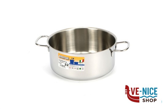inox REALTERM - CASSERUOLA ALTA 2 MANICI CM.22 C222 GNALI