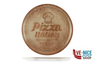 pizza RECIPES NAPOLI-PIATTO PIZZA CM 31 CON DECORO CAPPELLO COLORE BISQUIT SATURNIA