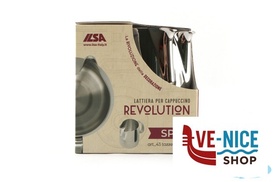 acciaio REVOLUTION SPLIT-LATTIERA 2 BECCHI PARALLELI TAZZE 6 INOX 43-6 ILSA - immagine 3