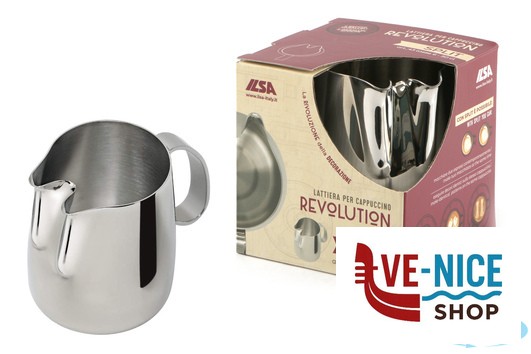 acciaio REVOLUTION SPLIT-LATTIERA 2 BECCHI PARALLELI TAZZE 6 INOX 43-6 ILSA - immagine 2