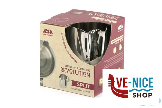 acciaio REVOLUTION SPLIT-LATTIERA 2 BECCHI PARALLELI TAZZE 6 INOX 43-6 ILSA - immagine 4