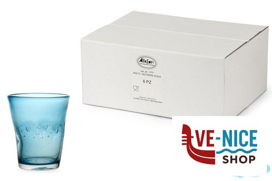 vetro RIALTO-BICCHIERE PER ACQUA CL.35 INCAMICIATO COLORE ACQUAMARINA T090105CS IMPORT TAVOLA PROFESSIONAL - immagine 3