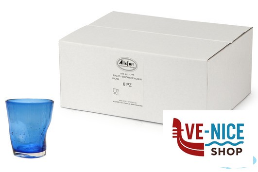 vetro RIALTO-BICCHIERE ACQUA CL.35 INCAMICIATO BLU T090105CB IMPORT TAVOLA PROFESSIONAL - immagine 3
