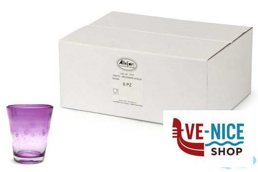 vetro RIALTO-BICCHIERE ACQUA CL.35 INCAMICIATO VIOLETTO T090105CV IMPORT TAVOLA PROFESSIONAL - immagine 3