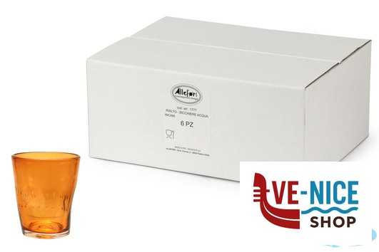 vetro RIALTO-BICCHIERE ACQUA CL.35 INCAMICIATO AMBRA T090105CH IMPORT TAVOLA PROFESSIONAL - immagine 3