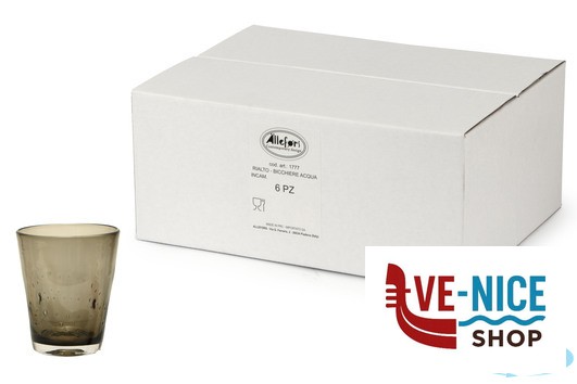 vetro RIALTO-BICCHIERE ACQUA CL.35 INCAMICIATO GRIGIO T090105CG IMPORT TAVOLA PROFESSIONAL - immagine 3