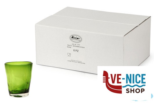 vetro RIALTO-BICCHIERE ACQUA CL.35 INCAMICIATO VERDE T090105CA IMPORT TAVOLA PROFESSIONAL - immagine 3