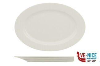 piano RIPPLE-PIATTO OVALE CM 32 A FALDA- ALLUMINA ARIANE FINE PORCELAIN